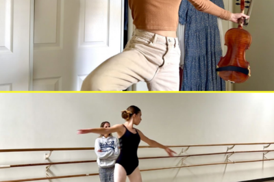 More Than a Violinist: Karolina Protsenko also excels in ballet, with graceful moves and professional-level technique.