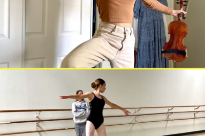 More Than a Violinist: Karolina Protsenko also excels in ballet, with graceful moves and professional-level technique.