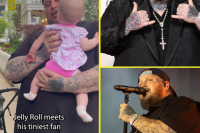 Jelly Roll, The Unapologetically Authentic Artist, Just Stole Hearts In The Most Unexpected Way! While In His Hometown, He Had A Heart-melting Encounter With His Tiniest Fan Yet—baby Wrenley. The Sweet Moment Instantly Went Viral, Showcasing The Big Heart Behind This Country Star’s Tough Exterior.