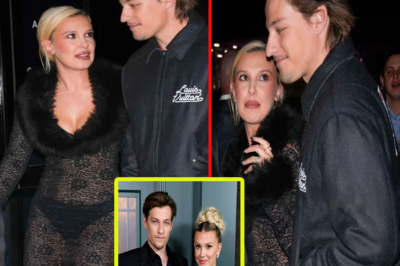 “Millie Bobby Brown Stuns in Sheer Black Lace as She Steps Out with Jake Bongiovi.trung